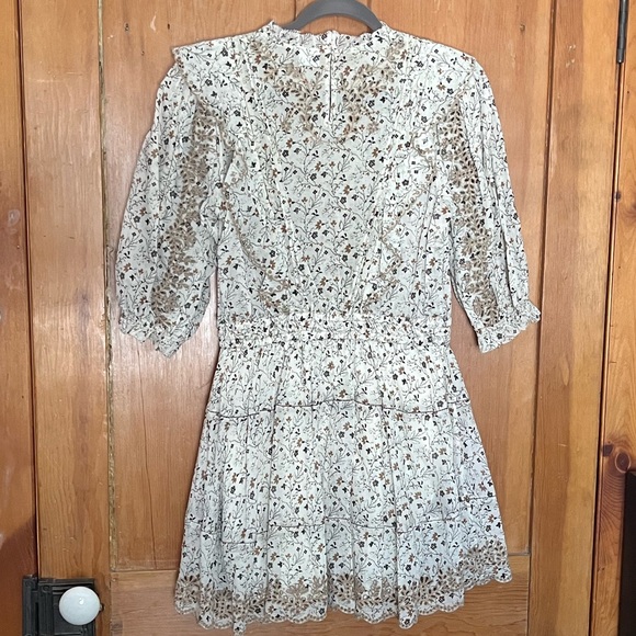 Sunday Best Floral Mini Dress - Cream and Brown - Picture 8 of 9